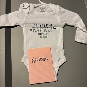 Gerber White Baby Bodysuit with Fun Text